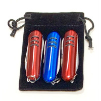 Color Changing Keychain Three Knife Set with BONUS Comedy Routine