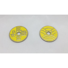 Ancient Japanese Coin - Dollar Size - YELLOW