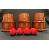 Cups & Balls - Teak Wood Dragon Cups