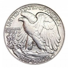 Walking Liberty Half Dollar Replica Expanded Shell  - TAIL Side
